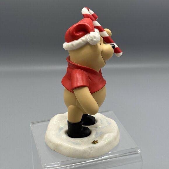 Vtg Disney Pooh & Friends Pooh Figurine Santa Wishing You the Sweetest Holiday.. - Picture 8 of 16